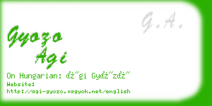 gyozo agi business card